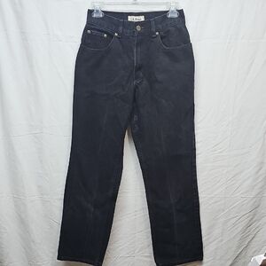 L.L Bean Black Women's Boot Cut Jeans- 100% Cotton.